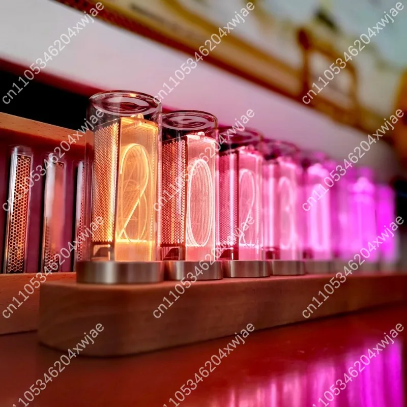T8 Simulated Nixie Tube Clock LED Digital Display With Decimal Point Steins Gate Style Desktop Ornament Creative Decor Gift