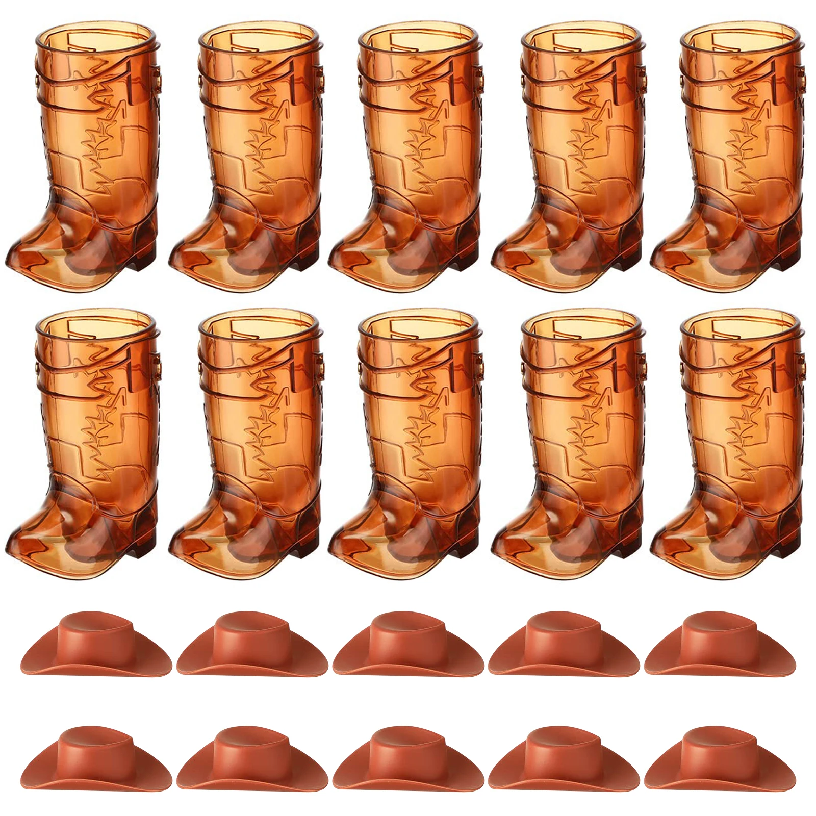 20 Упаковок В Западном Стиле, Ковбойские Принадлежности Для Дня Рождения, Мини-пластиковые Шапки И Очки