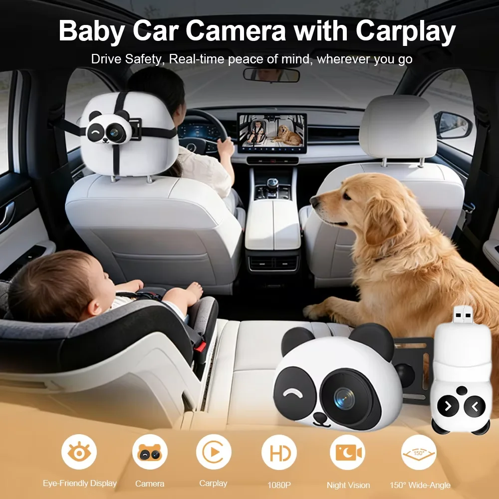 1080p-resolution-cabin-care-baby-car-camera-wireless-carplay-adapter-150°-wide-angle-night-vision-back-seat-monitor-easy-install