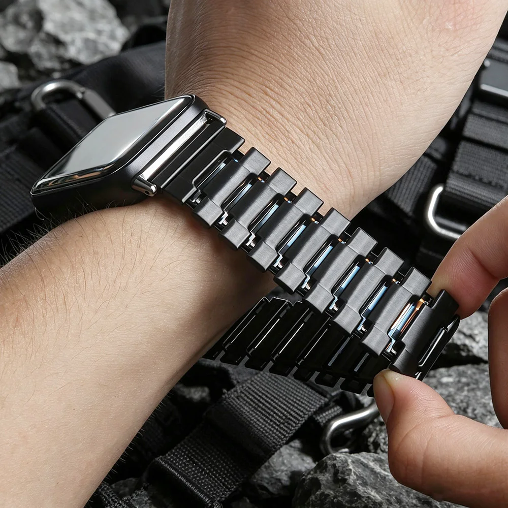 YunStrap Elastic Stainless Steel Strap for Xiaomi Band Mi 8Pro 9Pro 10Pro Bracelet Redmi Watch 4/5/6 Breathable Metal Wristband
