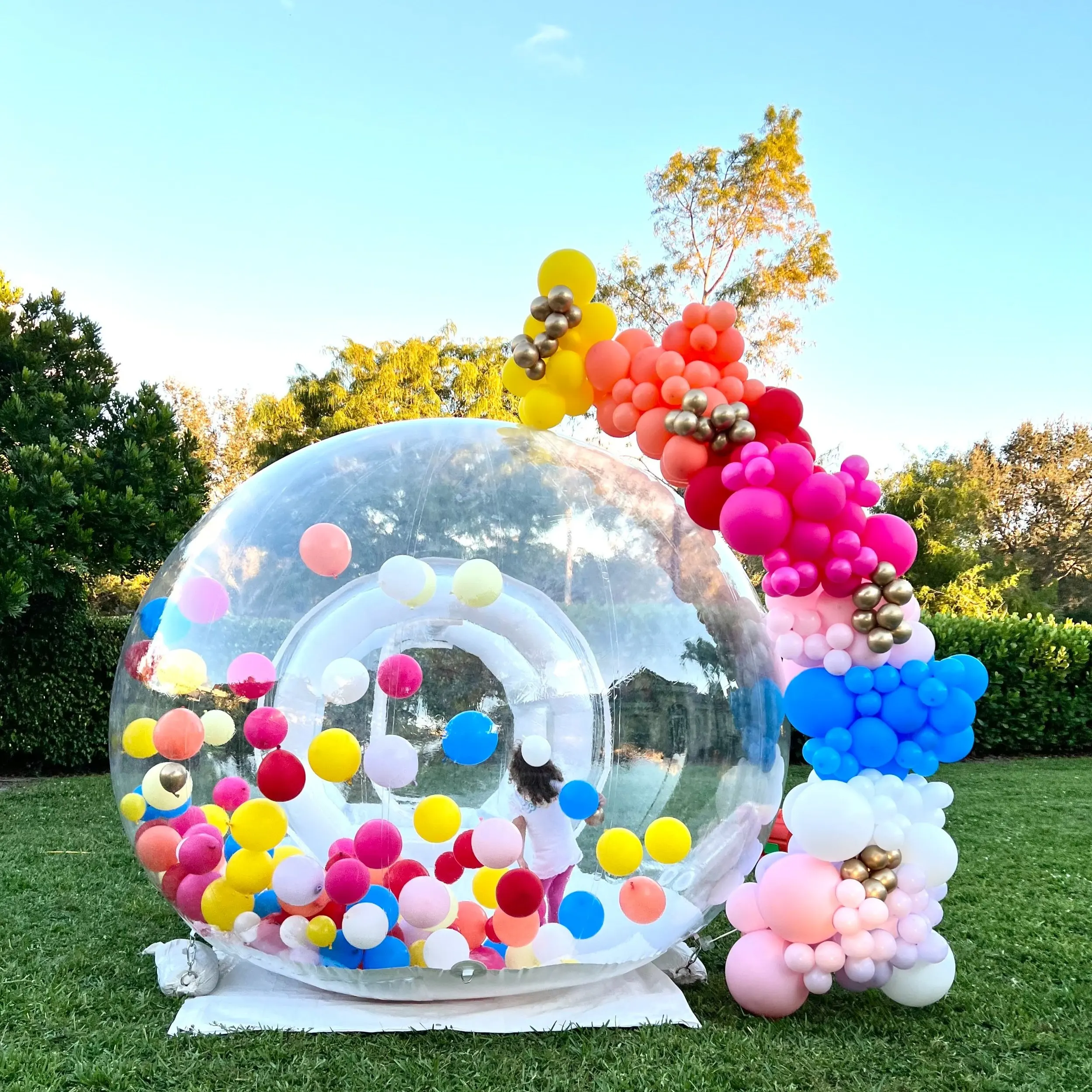 

Inflatable Bubble House PVC Transparent Inflatable Bubble Tent Bouncy Bubble House With Bounce Bottom and Led Light