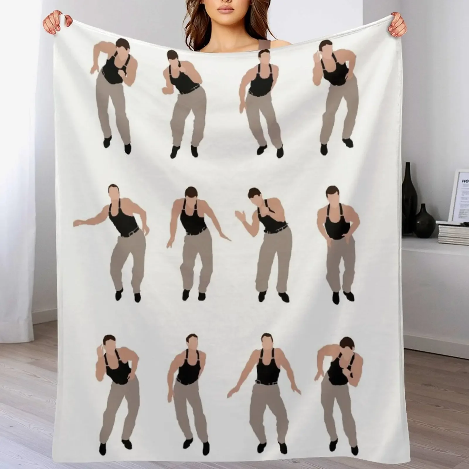 

Van Damme's Safety Dance - JCVD 1989 Throw Blanket All Weather Soft Throw Blanket for Sofa