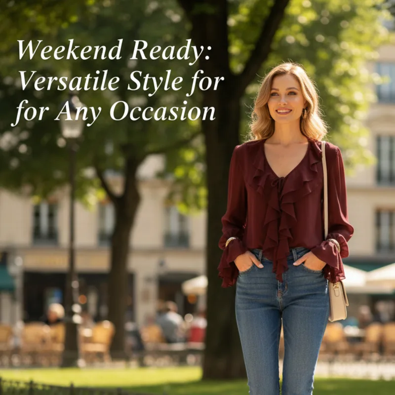 

Женская элегантная бордовая блузка с рюшами и глубоким v-образным вырезом, топ с длинными рукавами и галстуком спереди, свободная посадка, шифоновая осенняя модная рубашка во французском стиле