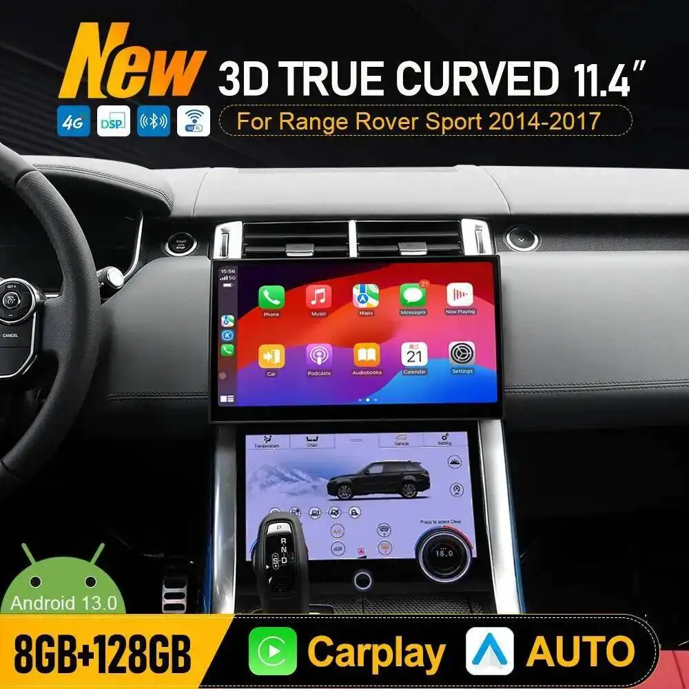 S 11.4inch For Range Rover Sport L494 2013-2018 Android Car Radio Multimedia Player GPS Navigation Carplay Auto Keep OEM Menu