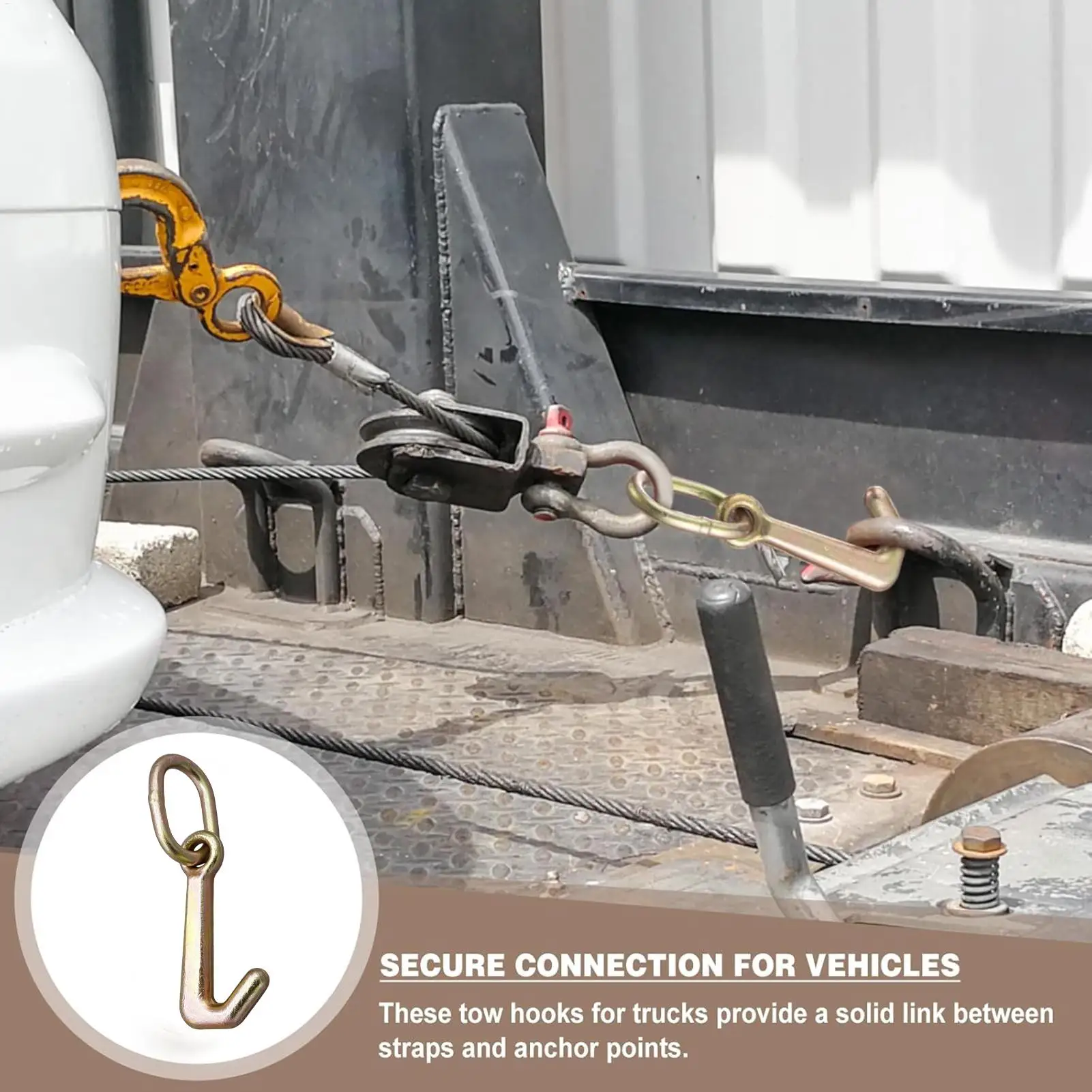 J Hooks Towing 4700-5400 Lbs Breaking Strength Mini Heavy Duty Hanger Junior J Hook Towing For Trucks Trailer Luggage Campus