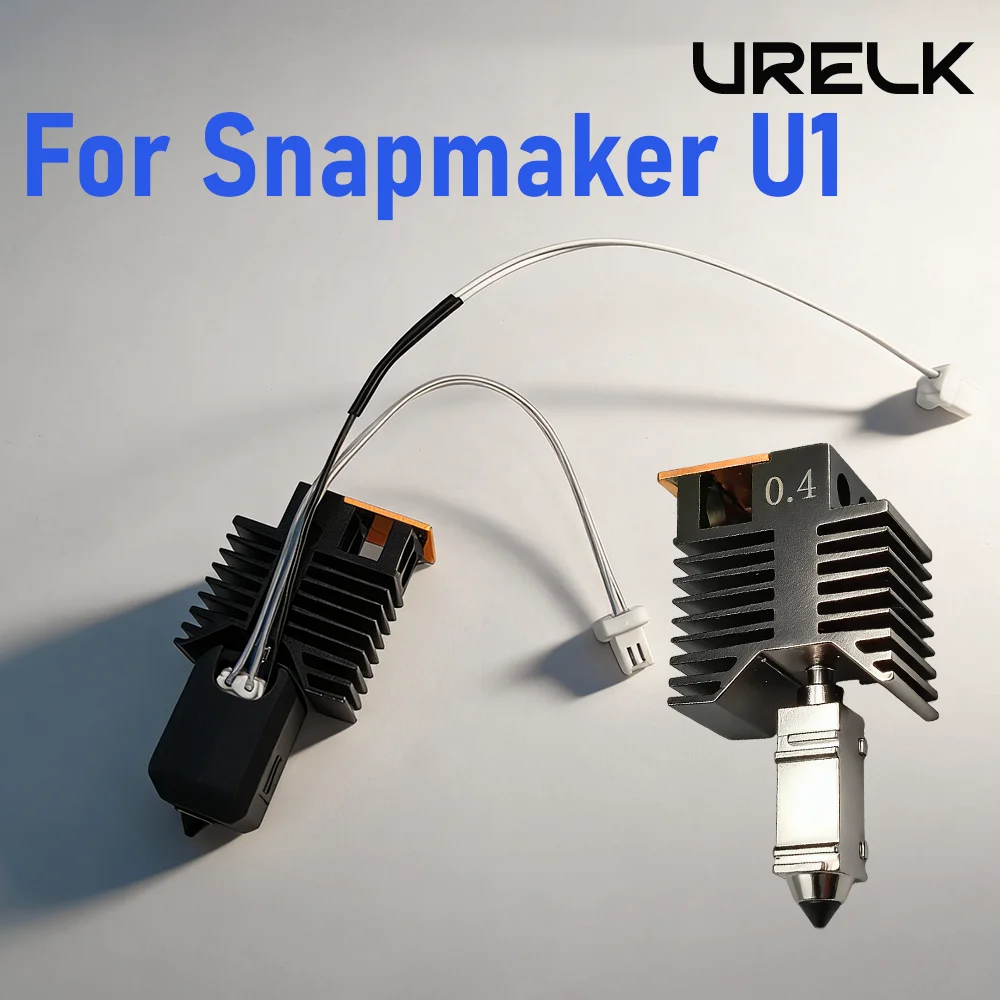 

For Snapmaker U1 Full Assembled Hotend kit Integrated Hardened Steel 0.4mm Nozzle 24v 48w Ceramic Block Kit Upgraded Hot End