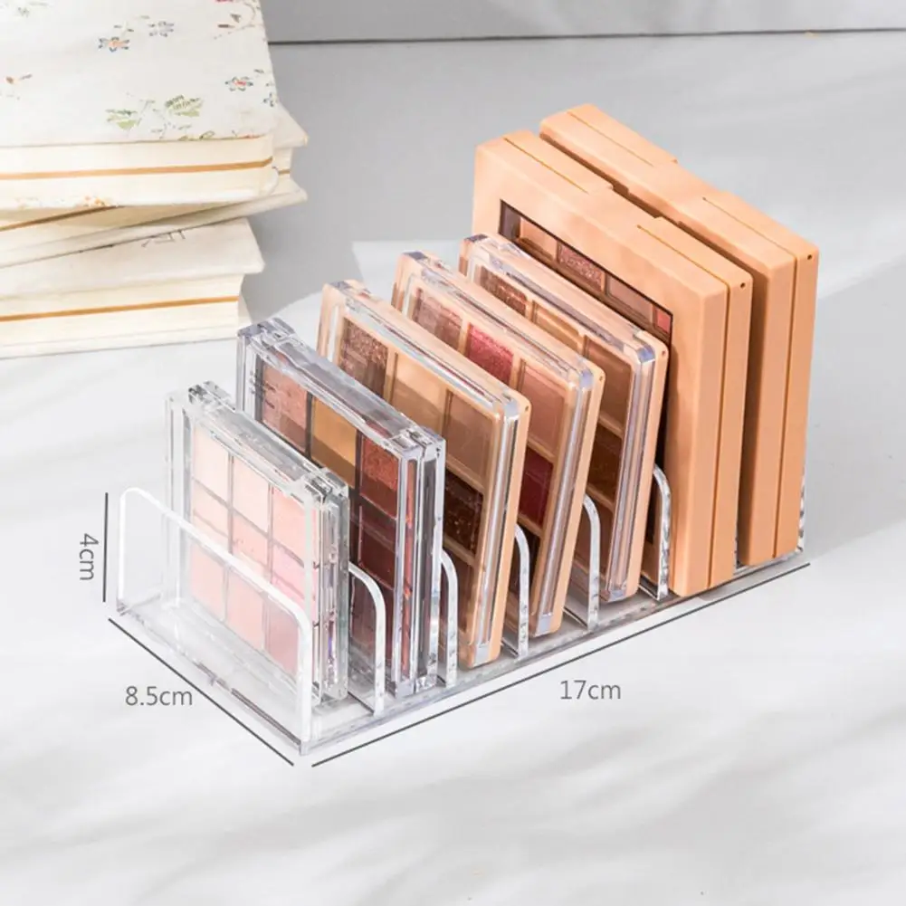 Cosmetics Storage Tray 7 Compartments Eyeshadow Palette Storage Rack Clear Cash Makeup Tools Organizer Tray Desktop Organizer