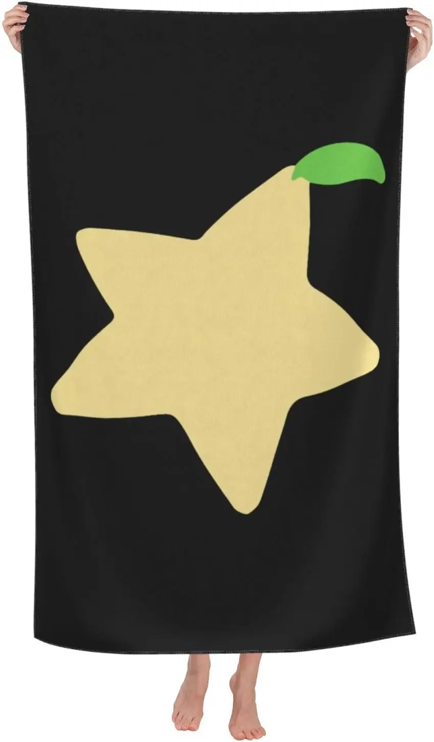 Animal Crossing Star Fruit Microfiber Beach Towel – Ultra Soft Quick Dry Sand Free Oversized for Adults Perfect for Pool Beach