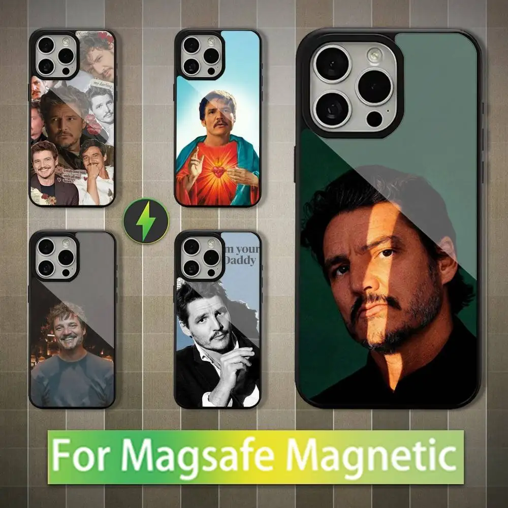 

P-Pedro P-Pascal Actor Phone Case For iPhone 16,15,14,13,12,11,Pro,Max,Plus,Mini,Magsafe,Magnetic Wireless Charging Case