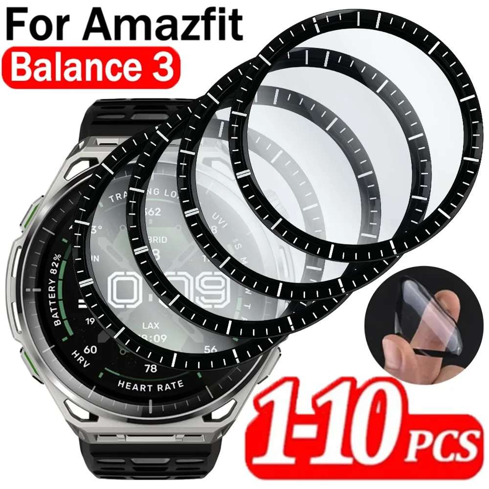 1-10Pcs 3D Curved Screen Protectors for Amazfit Balance 3 Flexible Composite Film Full Coverage Anti-scratch Protective Films
