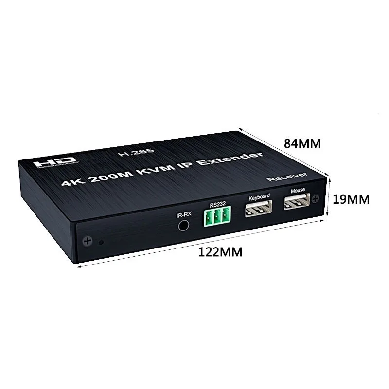 4K 200M KVM Extender over IP RJ45 Cat5e/6 for HDMI-compatible Matrix USB Extender Support Mouse One to Multipoint Network Switch