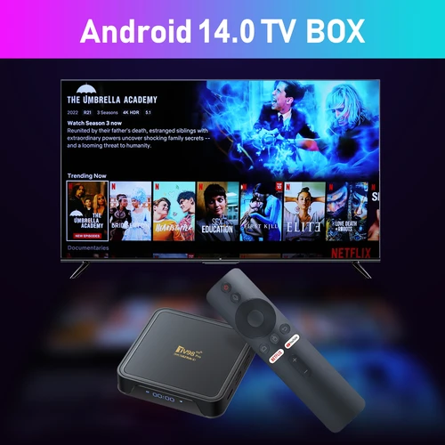 Imagen 2 del producto TV98 Pro TV Box Android 14 Allwinner H313 Quad Core 8K 4K HD reproductor multimedia 4G 5G WIFI Dual BT5.0 8GB 128GB control remoto por voz iptv