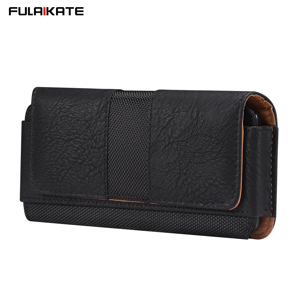 FULAIKATE Splicing Style Waist Pouch for iPhone 14 Pro Max Horizontal 6.2-6.9