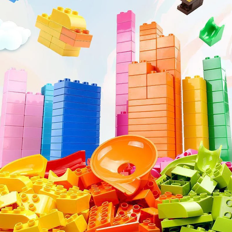 

Big Size Creative Building Blocks Set Colorful Classic Bricks DIY Toys Compatible With Duplo Kids Educational Toys For Children