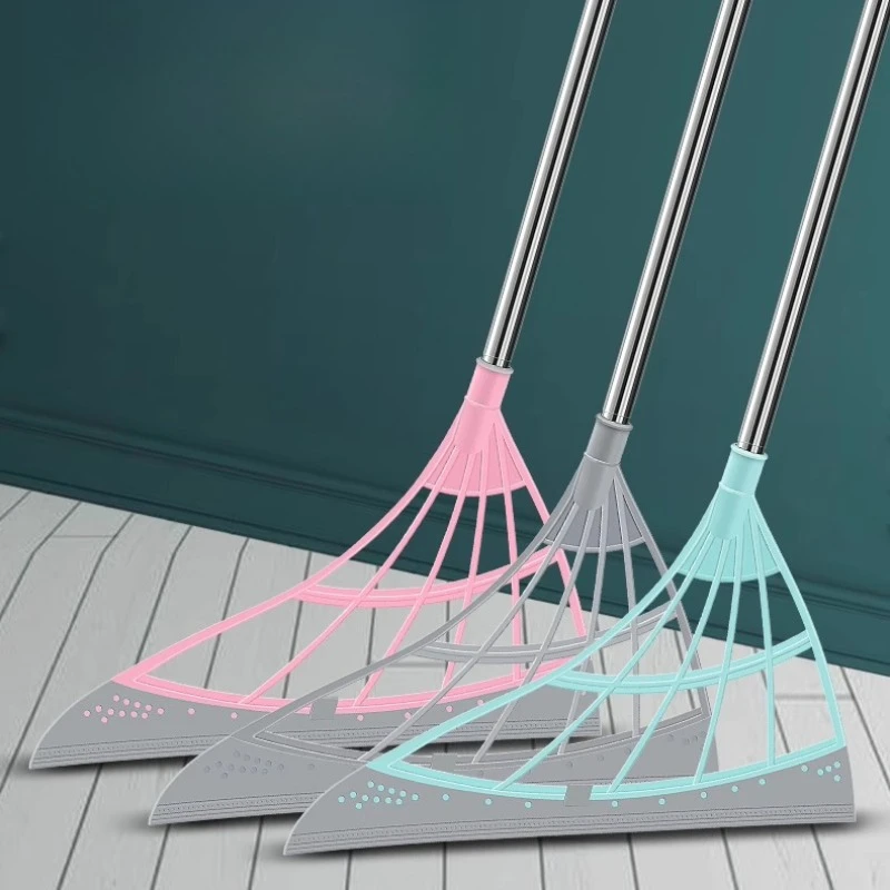

Magic Broom Home Toilet Bathroom Scrape Sweep Water Hair Scrape Mop