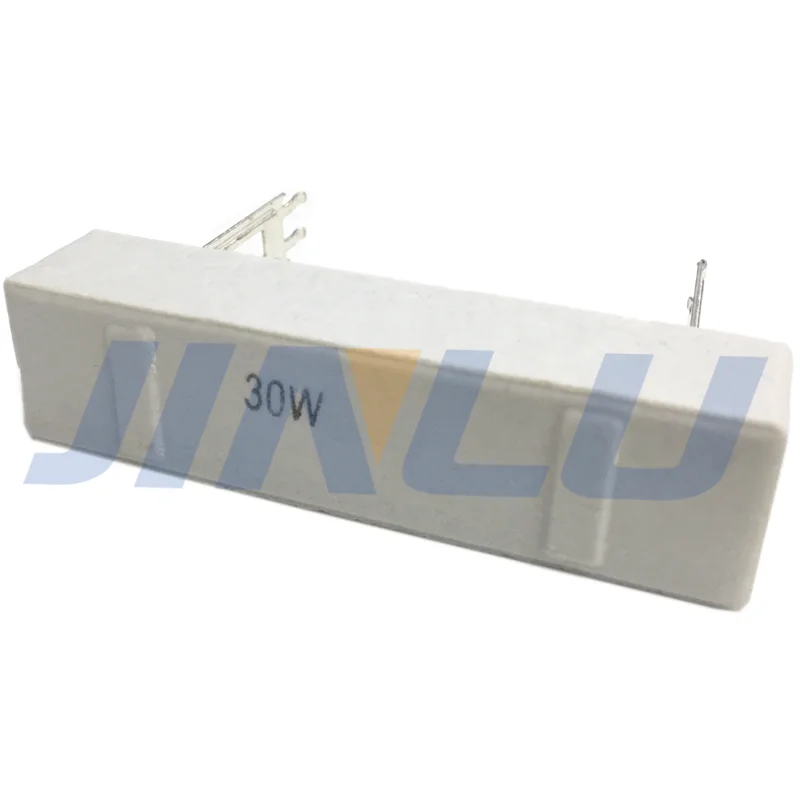 30W 5% Cement Ceramic Resistor Resistance 0.5-300R 1.2 2 2.5 3 4 5 6 8 10 12 15 20 22 25 30 47 50 82 100 120 150 180 200 220 Ohm