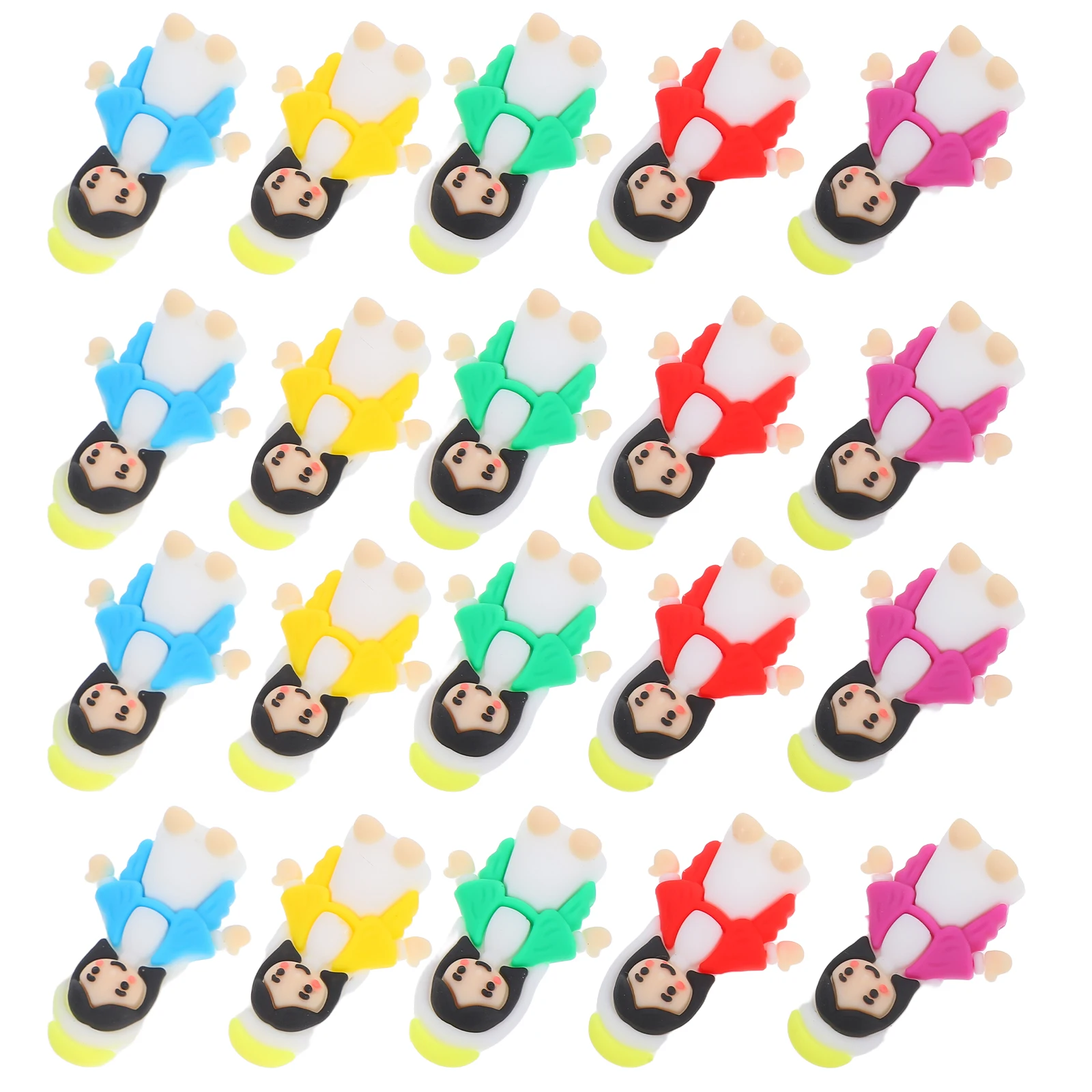

25 pcs Mini Virgin Statue Gifts 4.5cm PVC Religious Figurine Tiny Ornaments Home Decor Baptism Present Miniature Toy