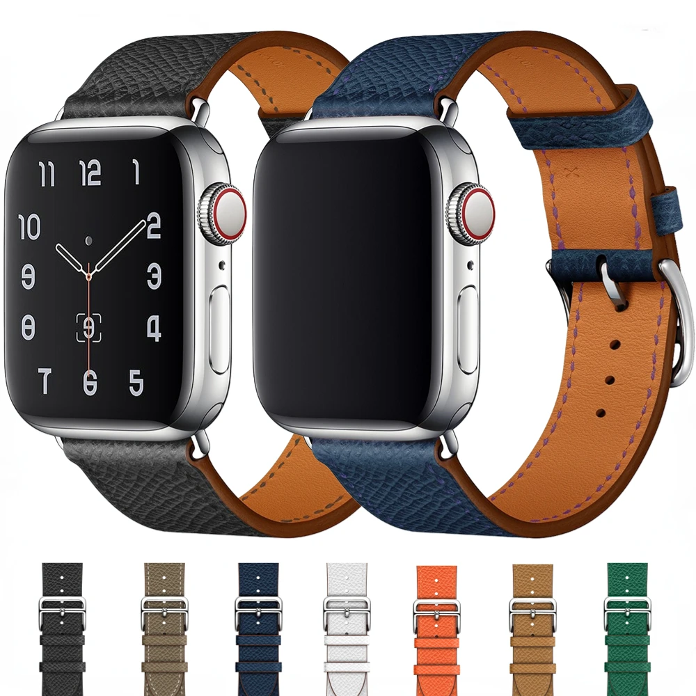 

Leather Strap for Apple Watch Band 44mm 40mm 45mm 41mm 49mm 42mm High quality Bracelet iWatch Series Ultra 9 8 7 6 5 4 3 SE Belt