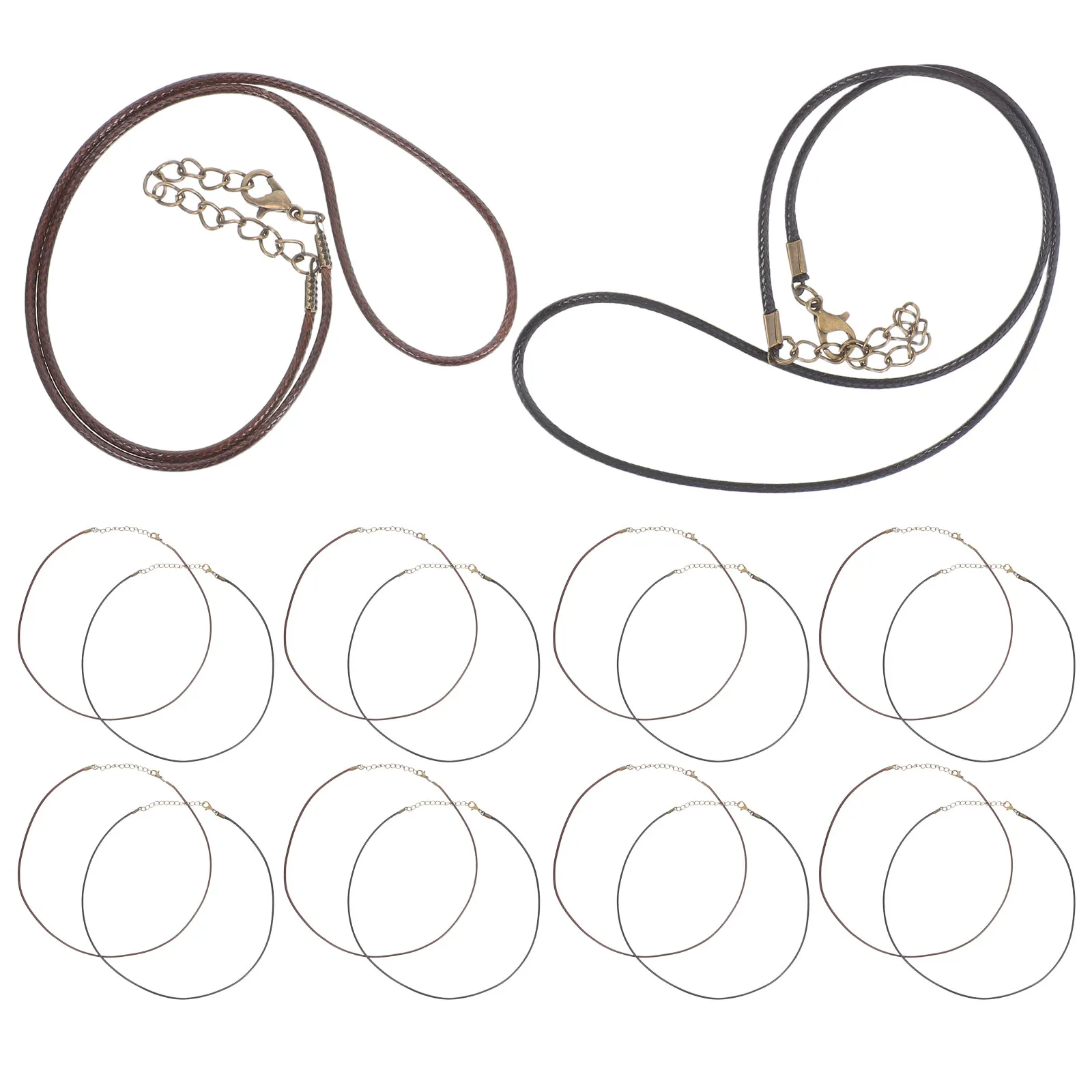 

50Pcs Waxed Necklace Cord Pendant String Rope Easy Clasp Jewelry Making Supplies for DIY Charms Beads Jewelry Rope