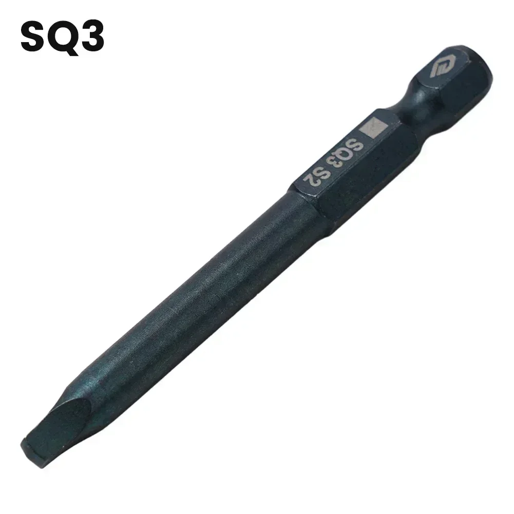 1 Pc Square Head Magnetic Screwdriver Bit SQ0 SQ1 SQ2 SQ3 65mm Length 6.35mm Hex Shank For Electric Screwdriver Drill Tool Parts