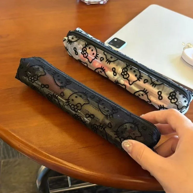 

Hello Kitty Storage Bag Small Capacity Convenient Practical Cosmetic Bag Cartoon Mini Mesh Small and Exquisite Storage Bag