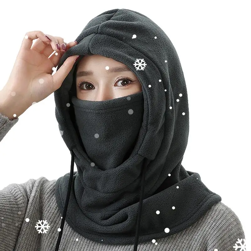 Ear Protection Scarf Winter Hat Fleece Full Face Mask Cap Neck Circle Scarf Ski Snow Hat Thicken Warm Keeping Masque For Outdoor