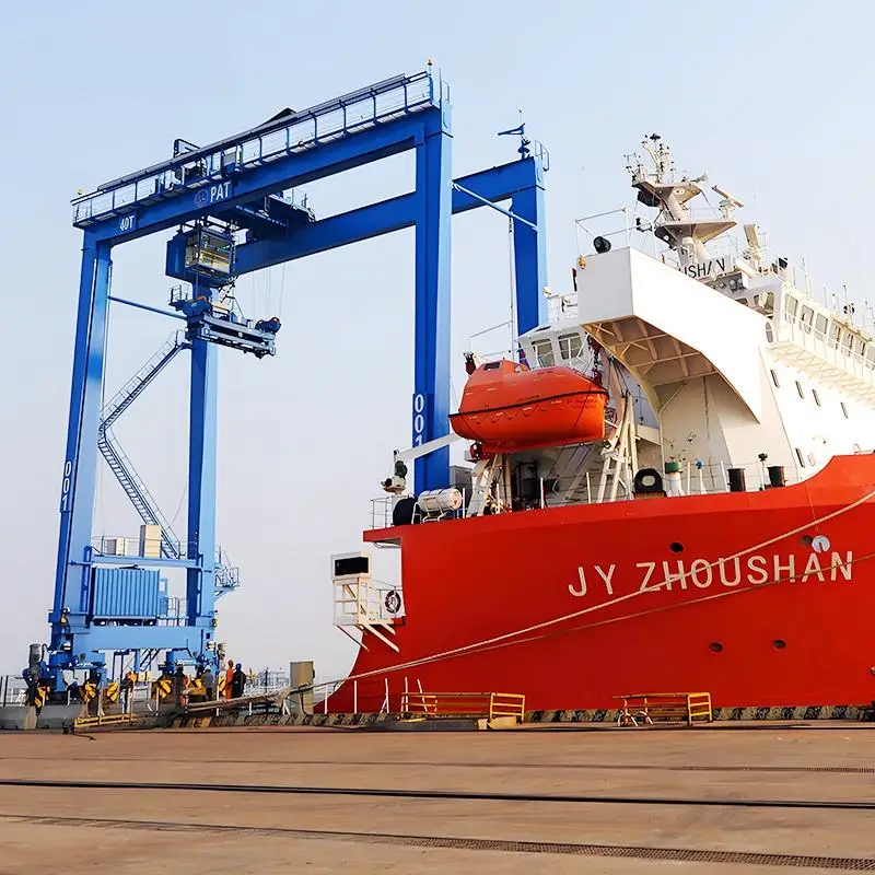 Customized Lifting Height Rubber-Tyred Gantry Crane RTG Container Terminal Handling Crane