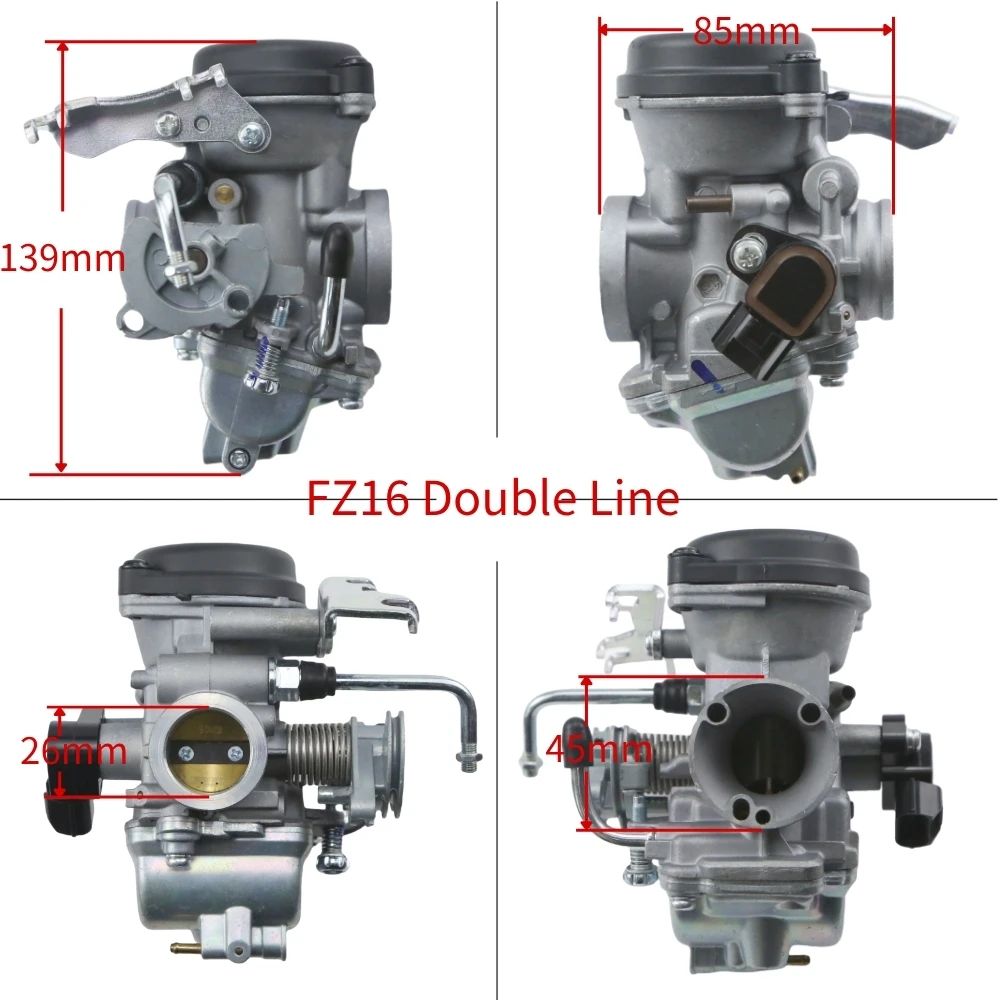 Custom Warranty for 26mm for Yamaha FZ16 Byson FZS SZ16 for Fazer150 for Bajaj TV Dual Single Throttle Cable Carburetor
