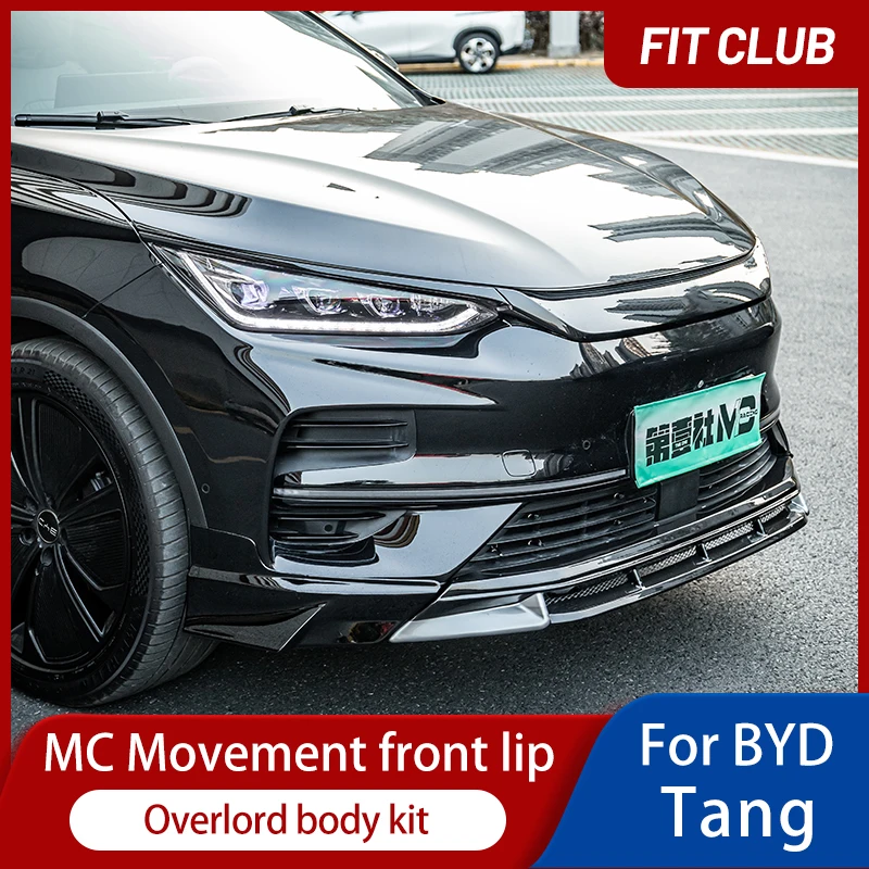 3-segment Sports Front lip/Rear diffuser For BYD Tang EV/DMP 2022-2023 Bumper lip Spoiler Body kit anti-scratch Tang Accessories