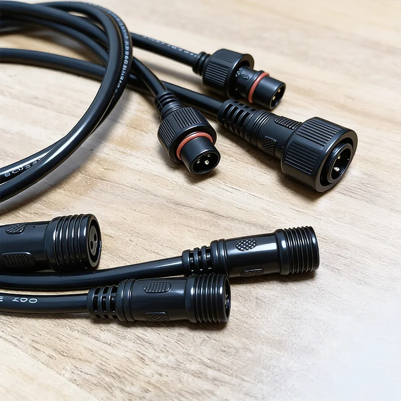 0,3m² Outdoor Wasserdichtes IP67 Stecker-Buchse-Verlängerungskabel 2 3 4 5 Pin LED Docking-Stecker Stromanschlusskabel 0,5m-5m