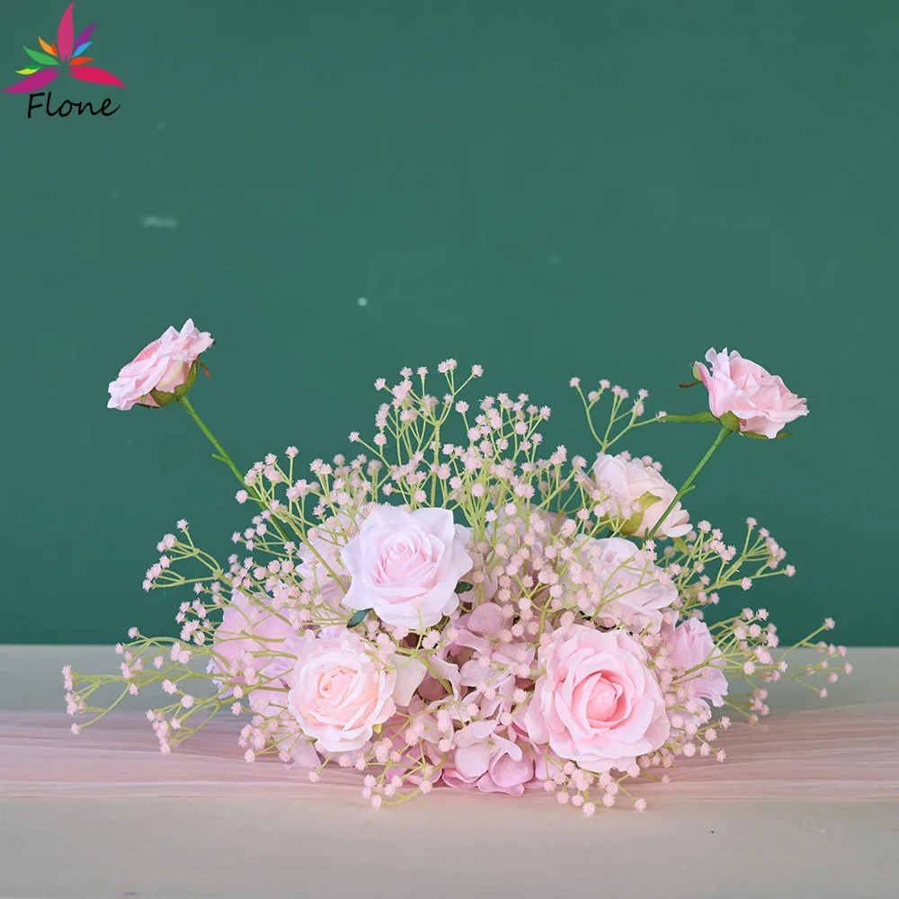 

6pcs/lot Pink White Artificial Baby Breath Silk Small Table Flowers Decoration Wedding Centerpieces for Tables Florals HY2528