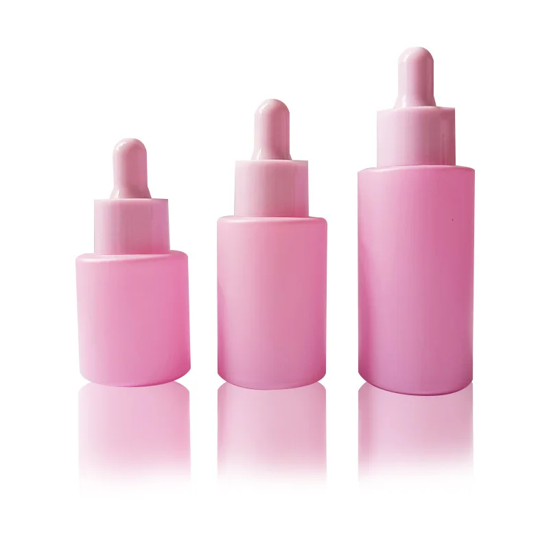 30ml Dropper Bottle Massage Oil Pipette Refillable Perfume Glass Aromatherapy Liquid for Essential Empty Tubes Colorful Frosted