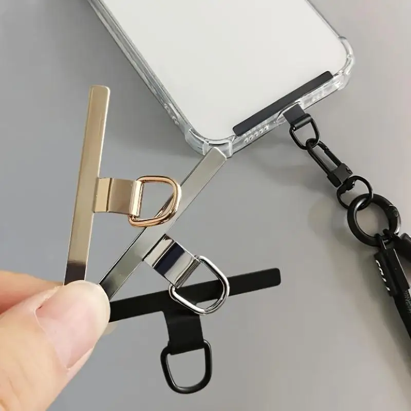 4pcs High Quality Ultra Thin Stainless Steel Lanyard Connectors Durable Stable Safe Fastening for ID Cards Keys Accessories Easy
