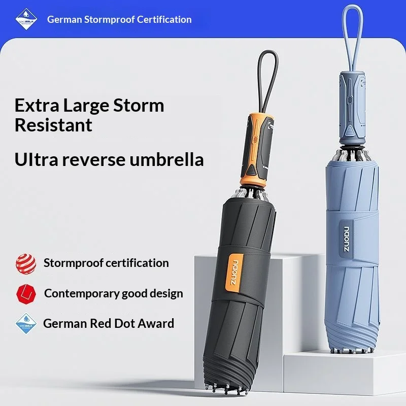 

Automatic Umbrella for Men Extra Large Thickened Windproof Heavy Rain Premium Car Foldable Umbrella