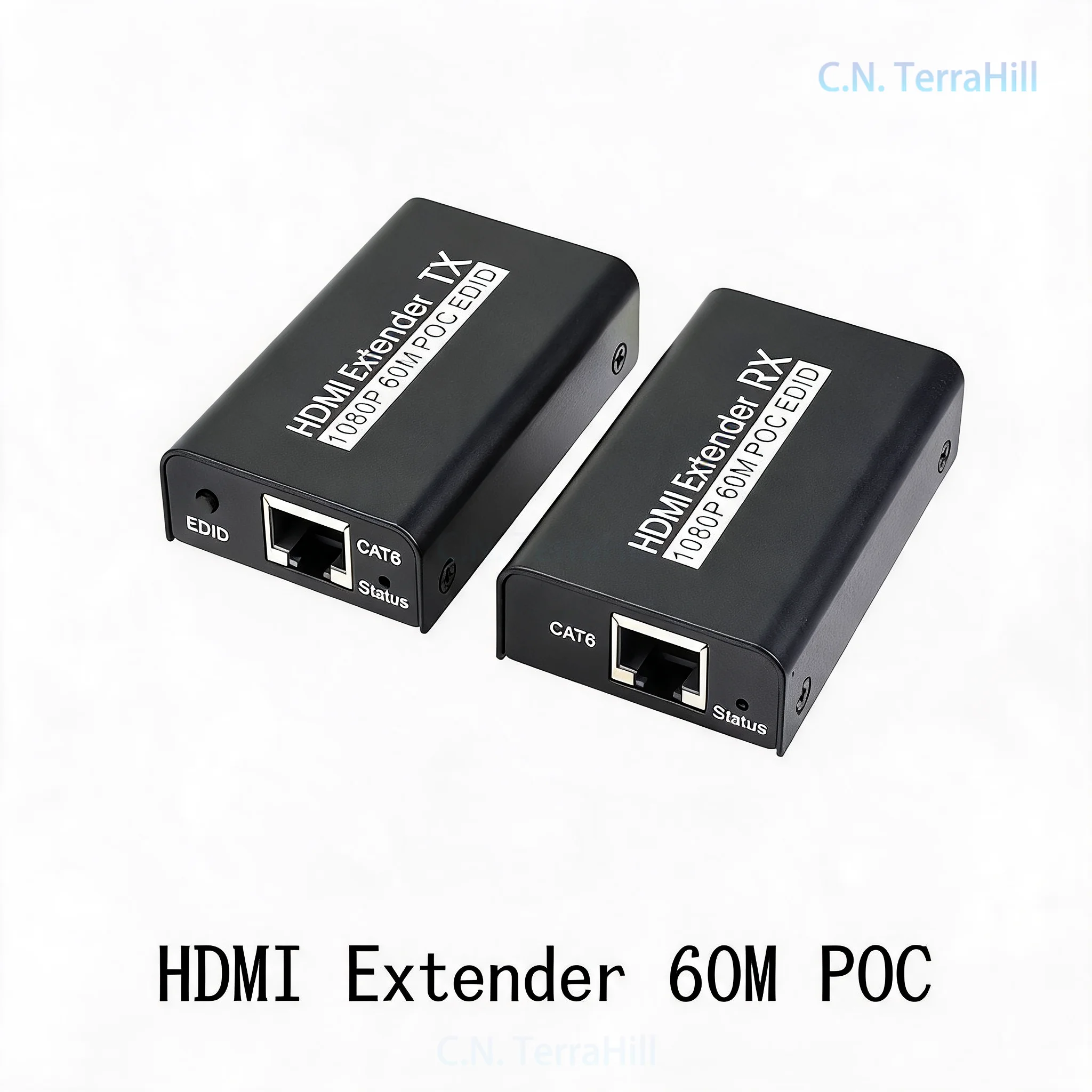 HDMI Extender 60m, HDMI to RJ45 Single Network Cable Signal Amplifier for Long Distance Transmission