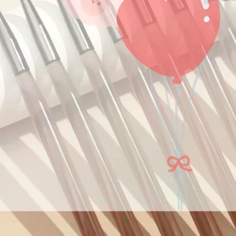 1/9Pcs Professional Acrylic Nail Brush Set Semi-transparent Nail Art Brush Nail Line Draw Waterproof For Home DIY Manicure Salo