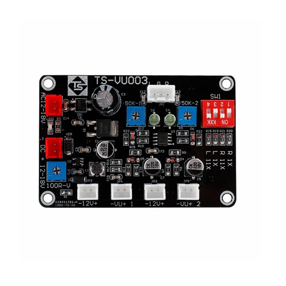 Power Amplifier Chassis VU Level Meter Driver Board Support High and Low Frequency Access with Adjustable Light and Dark Backlig