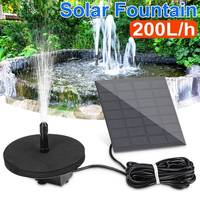 Solar Panel Power Water Fountain 7V 1.5W 200L/H Water Pump Aquarium Pool Garden Pond Floating Submersible Pump