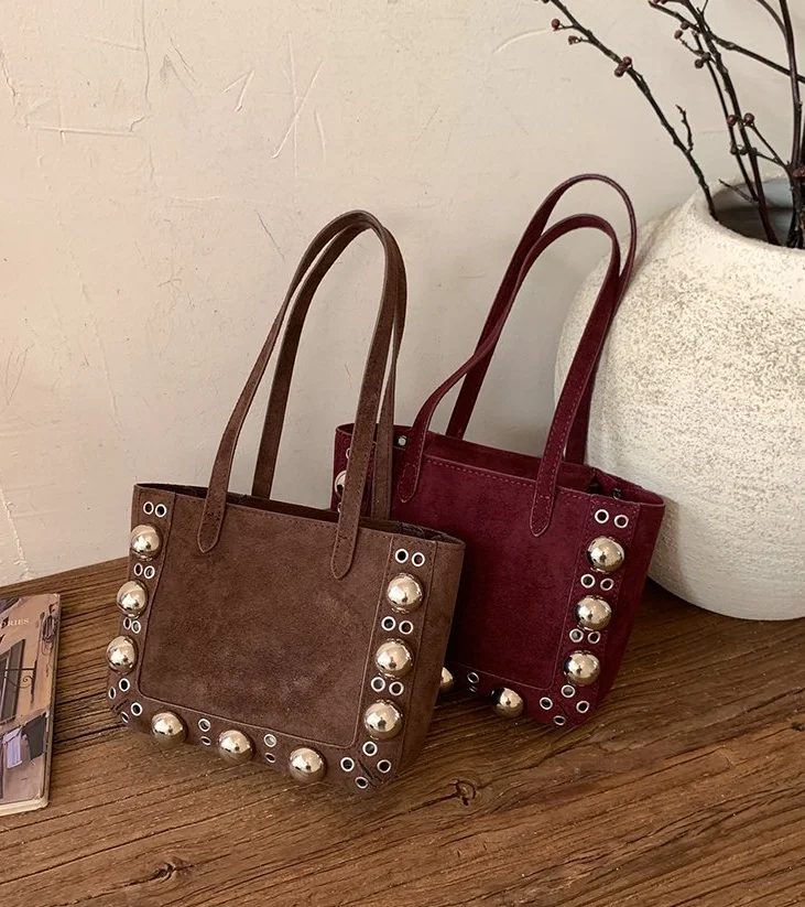 

Punk Style Large Rivet Bag | Fashion Trendy Inlaid, Women's Mother-Daughter Handbag & Mini Crossbody