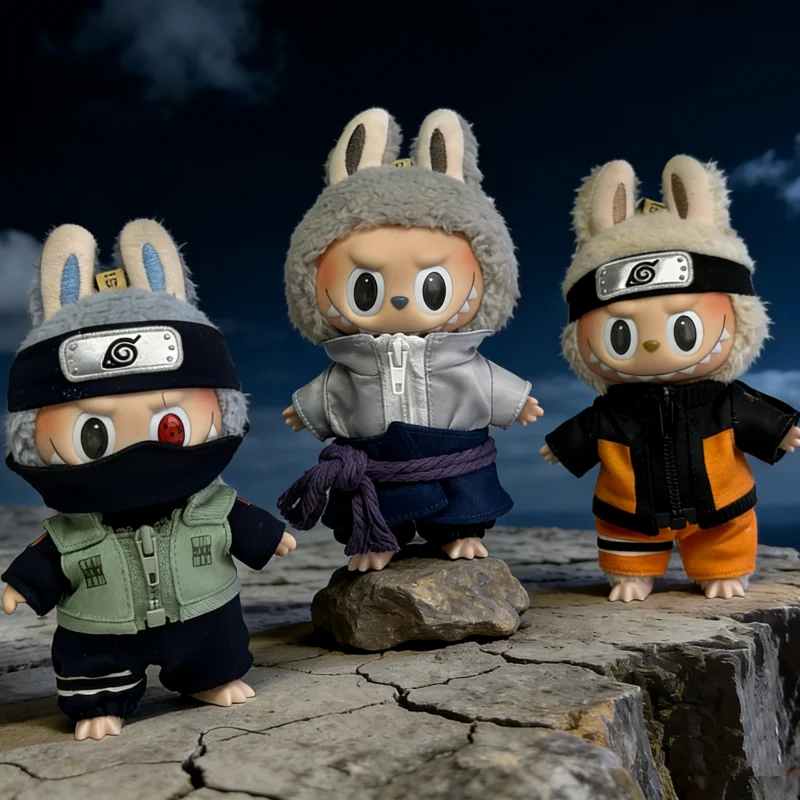 

For Labubu V1 V2 V3 17cm Doll Clothes Ninja Costume Handmade Doll Clothes Cosplay Dress Up For Labubu Cute Outfit