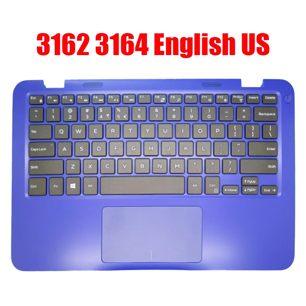 

English US Laptop Palmrest For DELL For Inspiron 11 3162 3164 05FN3M 5FN3M 0DRTK1 DRTK1 0YCCWF YCCWF 0490CW 490CW Blue New