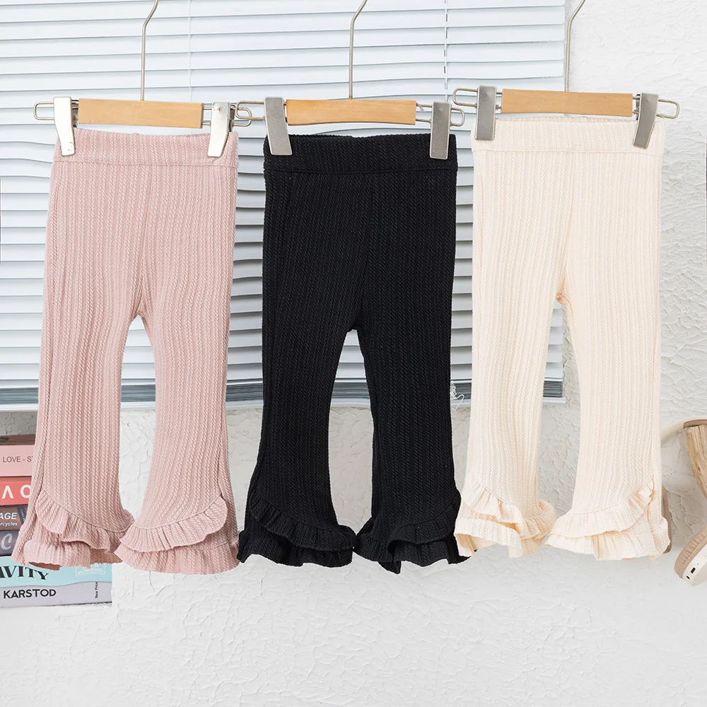 Baby Girls' Pants Spring and Autumn 2025 New Style Fashion and Comfortable Kids Solid Color Bottom Pants