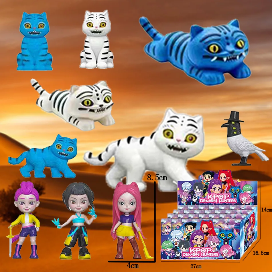 

Kpop Demon Hunters 2025 Cute PVC Mystery Box Collectible Doll Model Desk Decoration Figure Toy for Kids Gift
