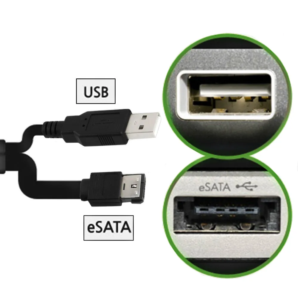 HOT 2 in 1 Hard Disk Drive SATA 22Pin to eSATA Data USB Powered Cable Adapter 50cm Use for HDD 2.5