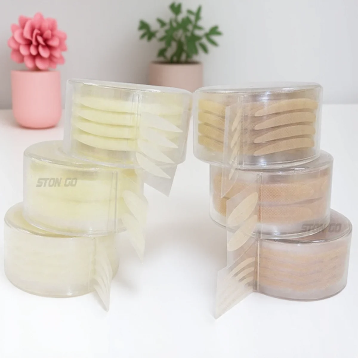 Stonego 目に見えないまぶたステッカー レース アイ リフト ストリップ 二重まぶたテープ粘着ステッカー 300 ペア