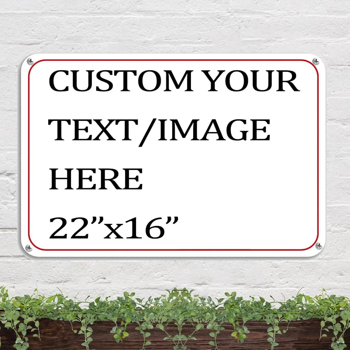 Custom Metal Signs,Aluminum Weatherproof Metal Sign Multiple Sizes Custom Personalized Text Here,Custom Signs For Business, sign