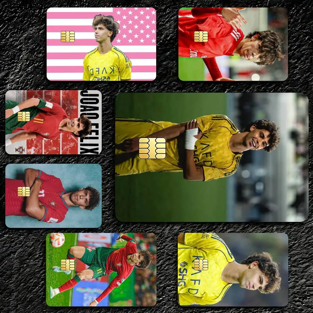 Pegatinas HD de la tarjeta de crédito de fútbol Joao Felix. La película mate premium previene eficazmente las huellas dactilares y la abrasión diaria.