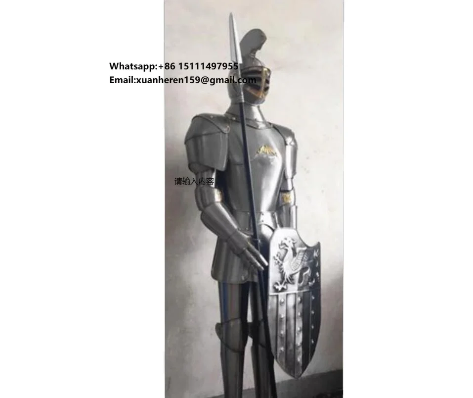 Full Suit of Armor Medieval Full Steel Templar Knight Suit of Armor Antique Black Finish 18 GA Steel Wearable Costume Best Gift