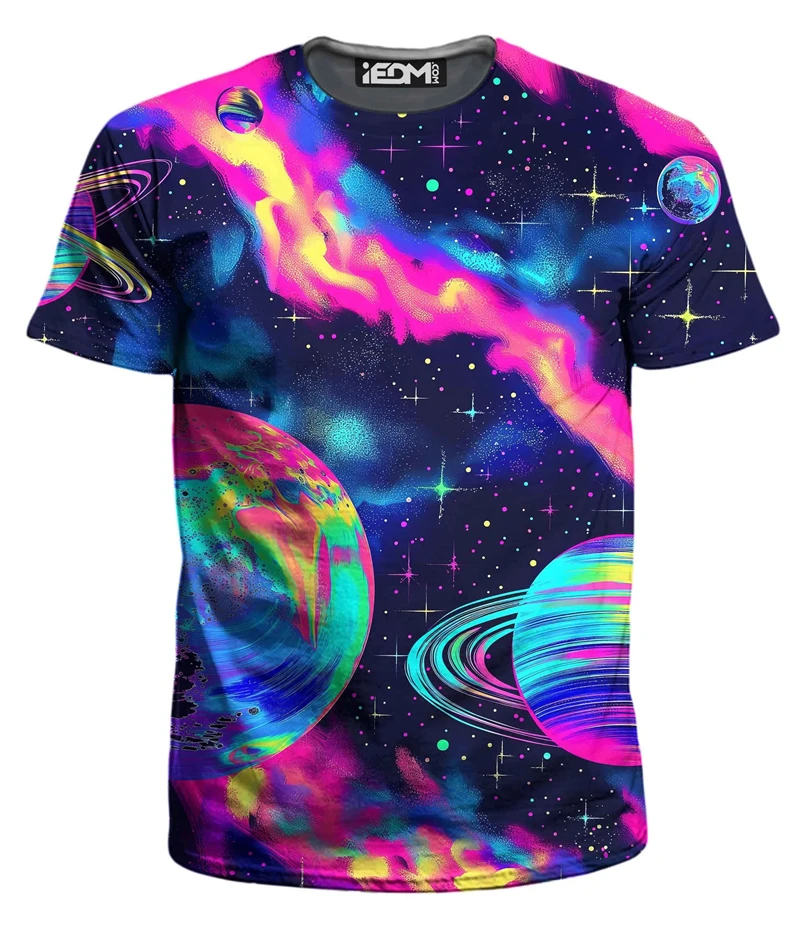 Herren-T-Shirts mit 3D-Druck, buntem Muster, Rundhalsausschnitt, lässig, für Männer und Frauen, Oberteile, übergroße Mode, Kinder-T-Shirts, Kleidung – Detail 9