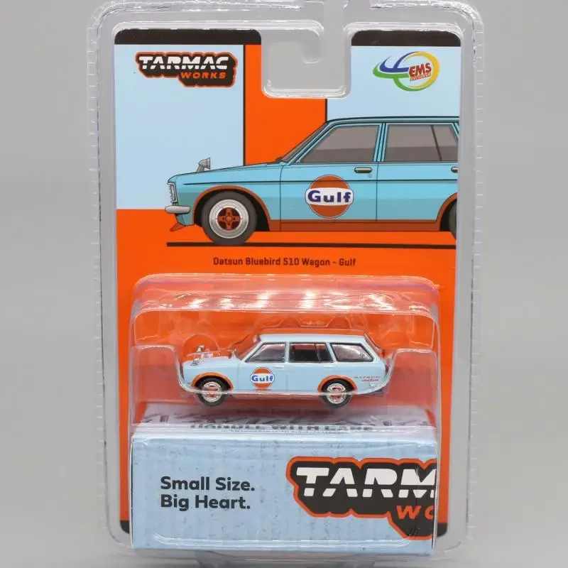 

Tarmac работает 1:64 Datsun 510 Gulf Collection, металлическая литая имитация модели автомобилей, игрушки